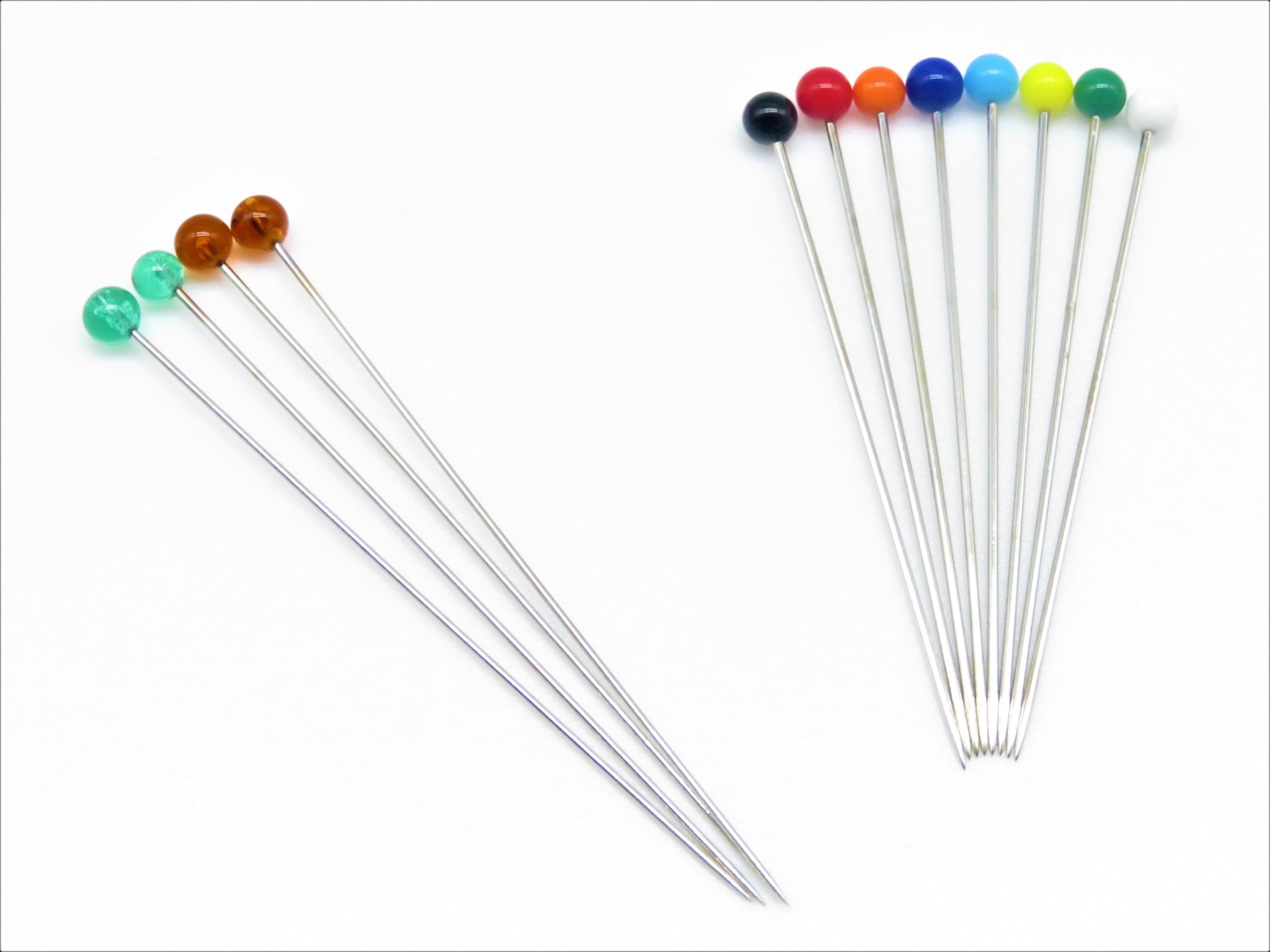Colourful Pins With Head Stainless Steel Glass Head Pins - Temu